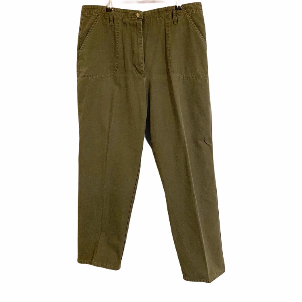 EDDIE BAUER OLIVE GREEN CASUAL PANT SIZE 16